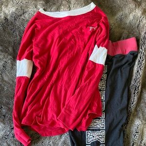 Pink shirt and tights